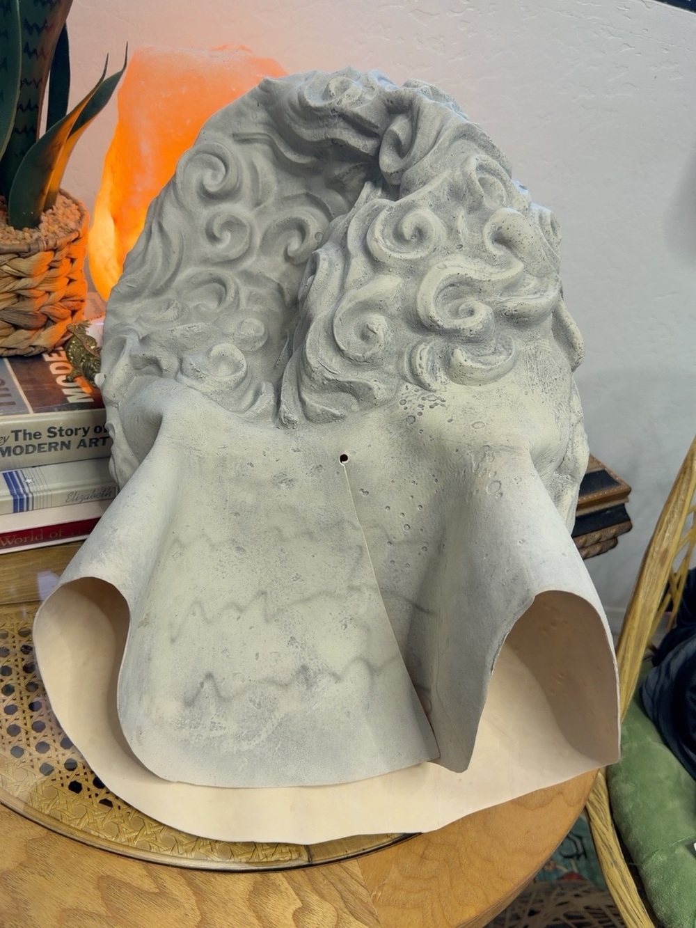 Roman Stone Statue Latex Mask Greek God Zeus Halloween Costume Adult - Picture 4 of 6